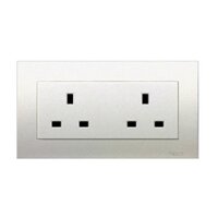 Bộ ổ cắm đôi 3 chấu Classic Schneider KBT426_WE