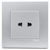 Bộ ổ cắm đơn 2 chấu Vivace Schneider KB426US_AS_G19