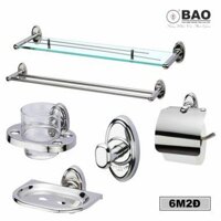 Bộ phụ kiện phòng tắm BAO 6M2D (INOX 304)