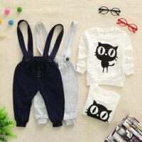 Bộ quần yếm và áo tay dài Black Cat cho bé LG-1901