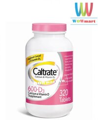 Bổ sung Canxi, D3 và khoáng chất với Caltrate 600 + D3 Plus Minerals 320 viên