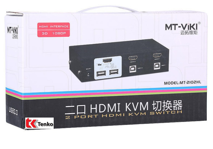 Bộ Switch KVM HDMI 2 Cổng USB MT ViKI MT-2102HL