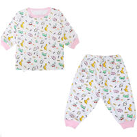 Bộ thun cài nút tay dài bo in khủng long Nanio BN004 - size 4 , 9 - 12 tháng