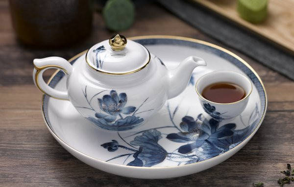 Bộ trà Minh Long Jasmine Sen Vàng -  0.35L