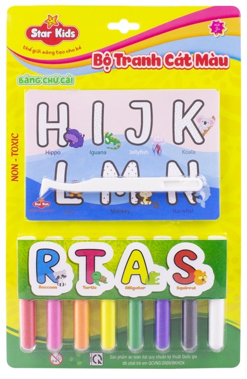 Bộ tranh cát màu & Bảng chữ cái Star Kids K508