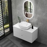 Bộ tủ, chậu, bàn đá, gương đèn led ZT-LV8973