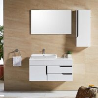 Bộ tủ, chậu, bàn đá, kệ gương lavabo Zento ZT-LV880