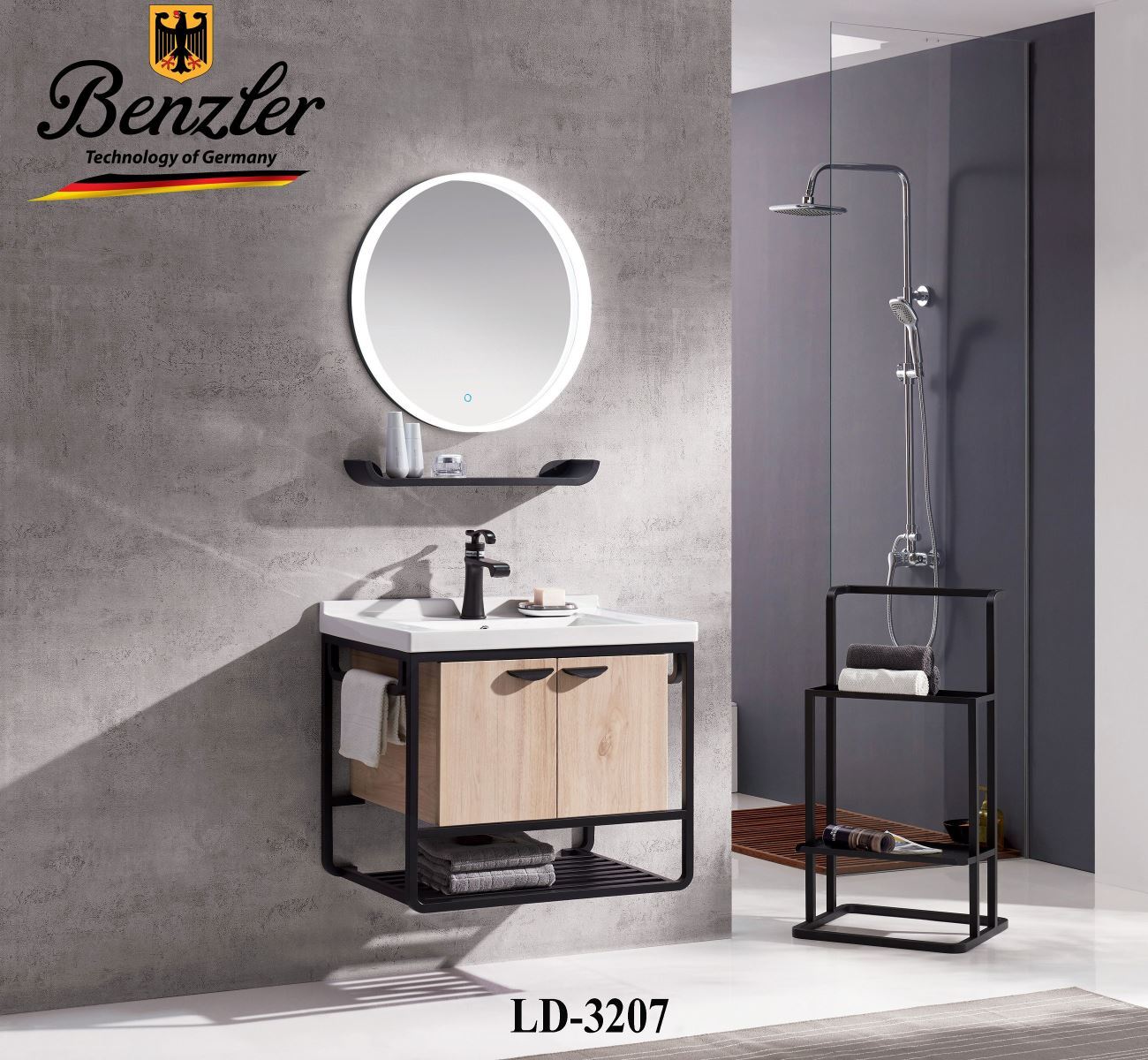 Bộ tủ chậu lavabo Benzler LD-3207