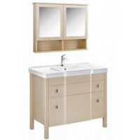 Bộ Tủ Lavabo Moen BC2305-101WD + BC2306-001WD Đặt Sàn Kèm Tủ Gương
