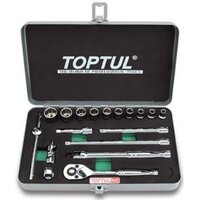 Bộ tuýp bông loại bóng 1/4" 18 món Toptul GCAD1818