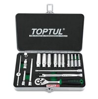 Bộ tuýp Toptul GCAD1822, 1/4" 18 chi tiết