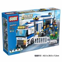 Bộ xếp hình Gudi 9316 Trạm cảnh sát lưu động - 407 chi tiết
