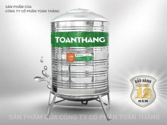 Bồn nước inox Toàn Thắng đứng TTD3000F1380