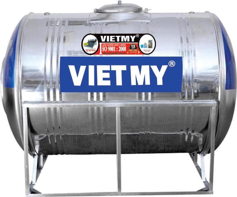 Bồn nước inox Việt Mỹ 2000L ngang F1180