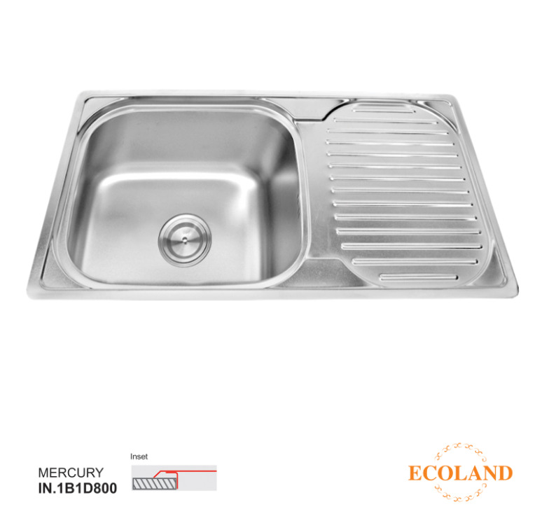 Bồn rửa chén Ecoland Mercury IN.1B1D800