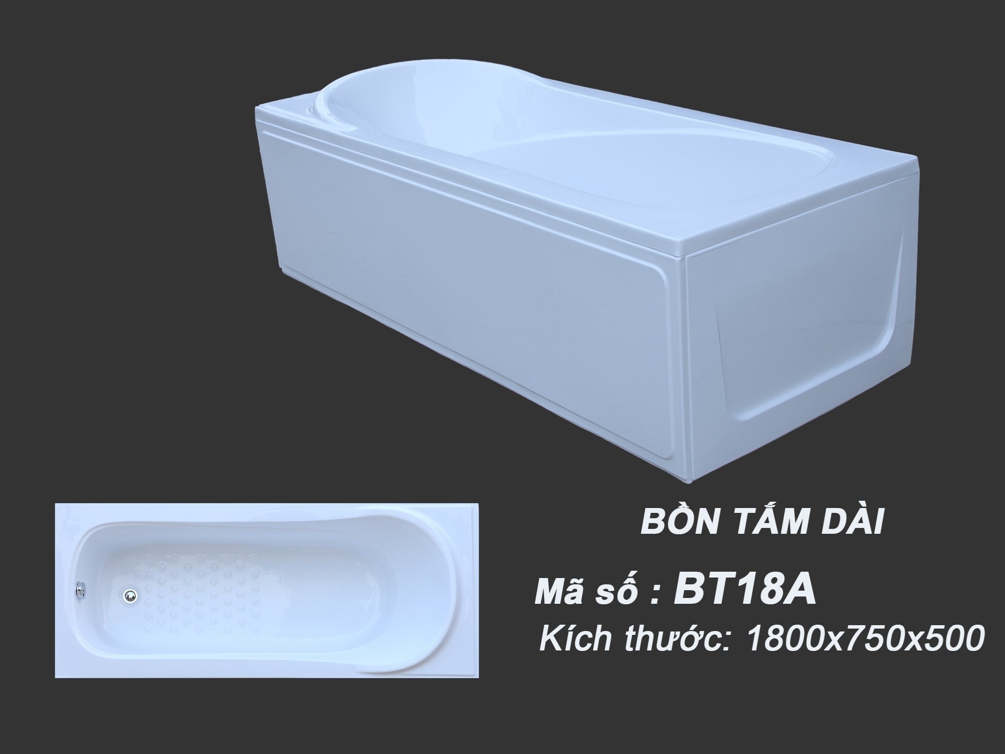 Bồn tắm nằm BT18A