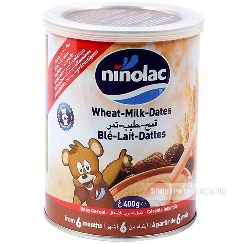 Bột ăn dặm Ninolac Lúa mì - Sữa - Chà là 400g