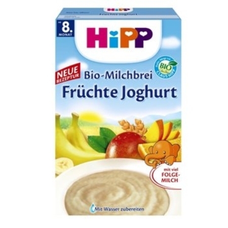 Bột dinh dưỡng HIPP sữa chua hoa quả nhiệt đới 8M+