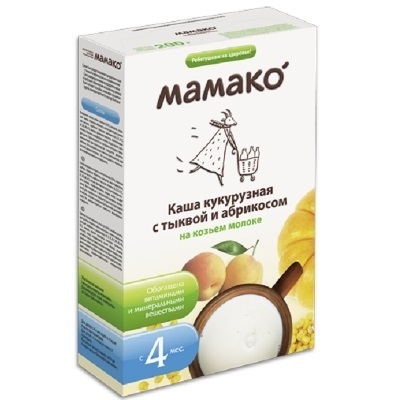 Bột dinh dưỡng ngô, bí đỏ, mơ với sữa dê Mamako - hộp 200g