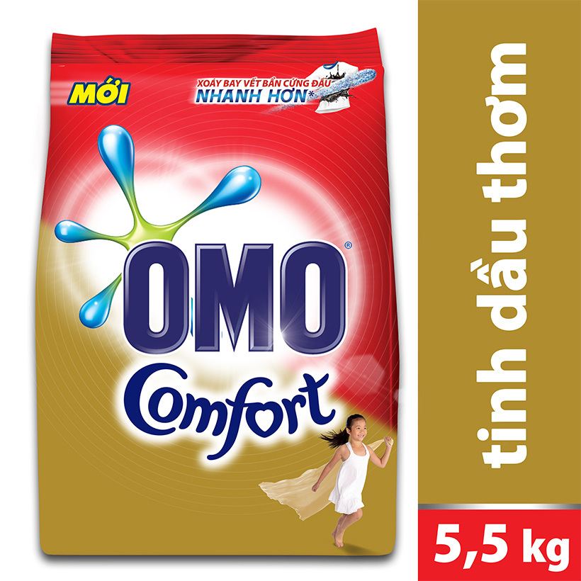Bột giặt Omo Comfort dạng túi 5.5kg