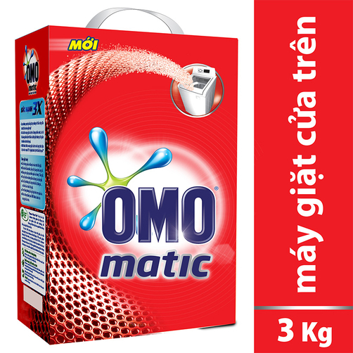 Bột giặt OMO Matic cho máy giặt cửa trên dạng hộp 3kg