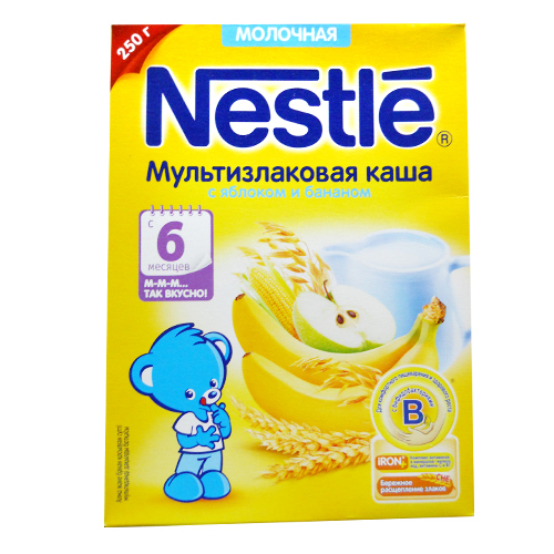Bột Nestle Nga vị chuối táo 6m+