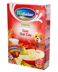 Bột ngũ cốc gạo trái cây Ridielac Alpha - 200g