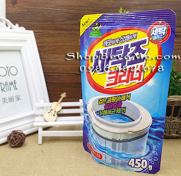 Bột vệ sinh lồng máy giặt Hàn Quốc Sandokkaebi  450g