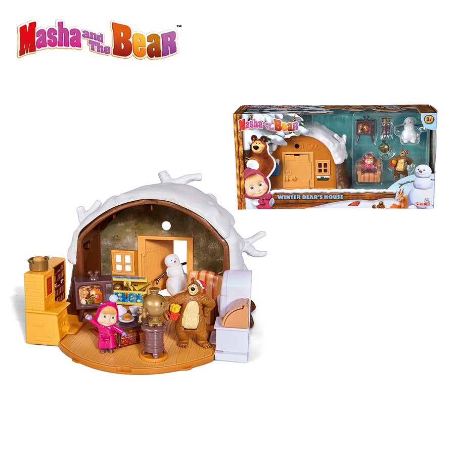 Búp bê Masha and The Bear Masha Play Set ''Winter Bear's House'' 109301023