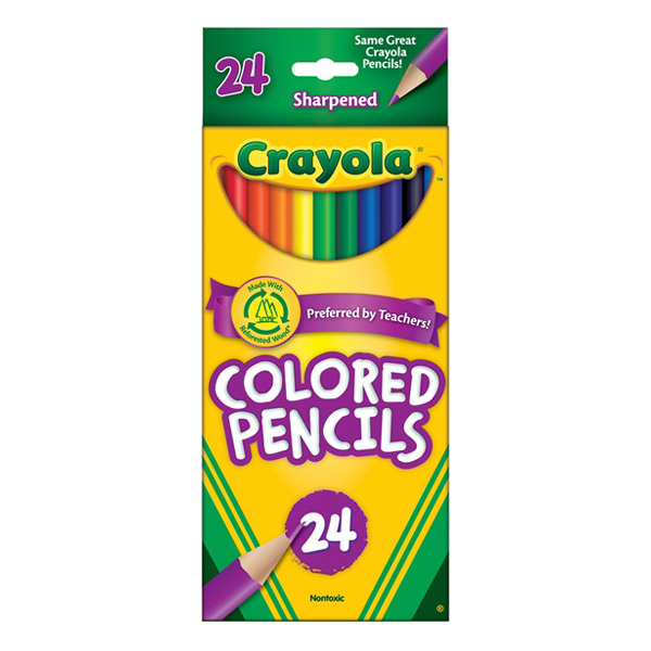 Bút chì 24 màu dạng dài Crayola