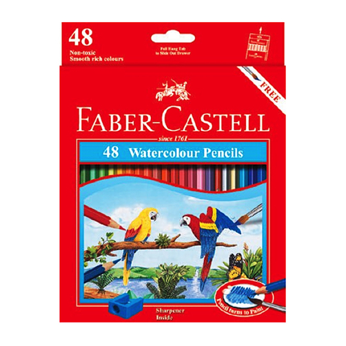 Bút chì màu nước Faber-Castell Parrot 114468 (Màu dài - Hộp 48 màu)