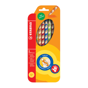 Bút Chì Màu Stabilo Easycolors CLE33R6C - cho trẻ thuận tay phải, 6 Màu