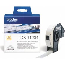 Nhãn Brother DK11204, Black on White, khổ rộng 17mm x 54mm, 400 nhãn