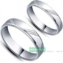 Nhẫn đôi Bạc Hiểu Minh NC138 - Yêu mãi