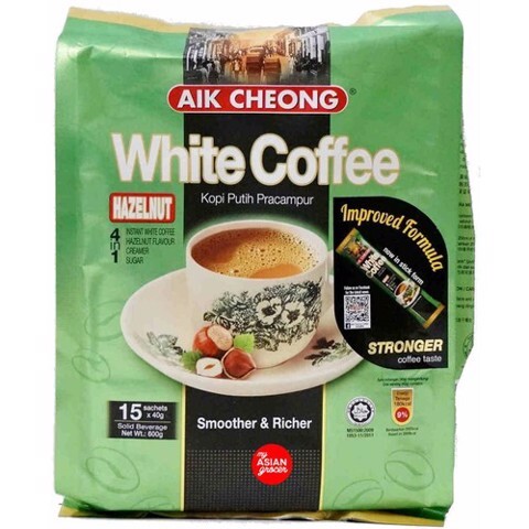 Cà Phê Aik Cheong White Hazelnut 4 In 1 600gr