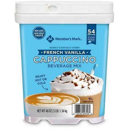 Cà phê Cappuccino French Vanilla Mark Member's 1kg36