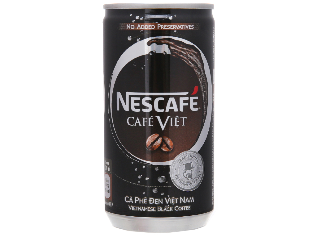Cà phê đen Nescafe Cafe Việt lon 170ml