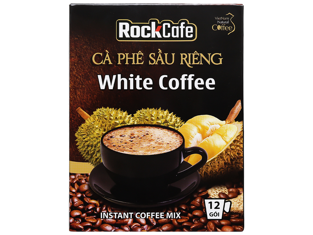 Cà phê sầu riêng RockCafe White Coffee - 240g (12 gói)