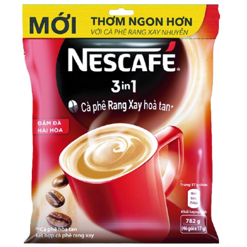 Cà phê sữa NesCafe Đậm đà 3 trong 1 túi 782g (46 gói)