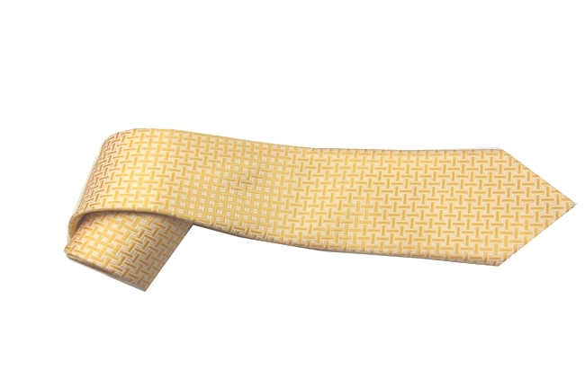 Cà vạt màu vàng họa tiết bản vừa CV148