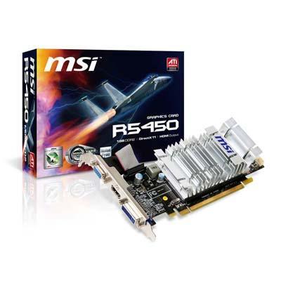 Card đồ họa (VGA Card) MSI R5450-MD1GD3H-LP - ATI Radeon HD 5450, GDDR3 1024MB, 64 bit, PCI-E 2.0