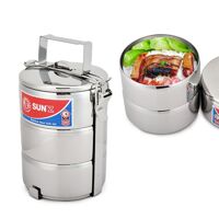 Camen đựng cơm inox sun zebra 3 ngăn