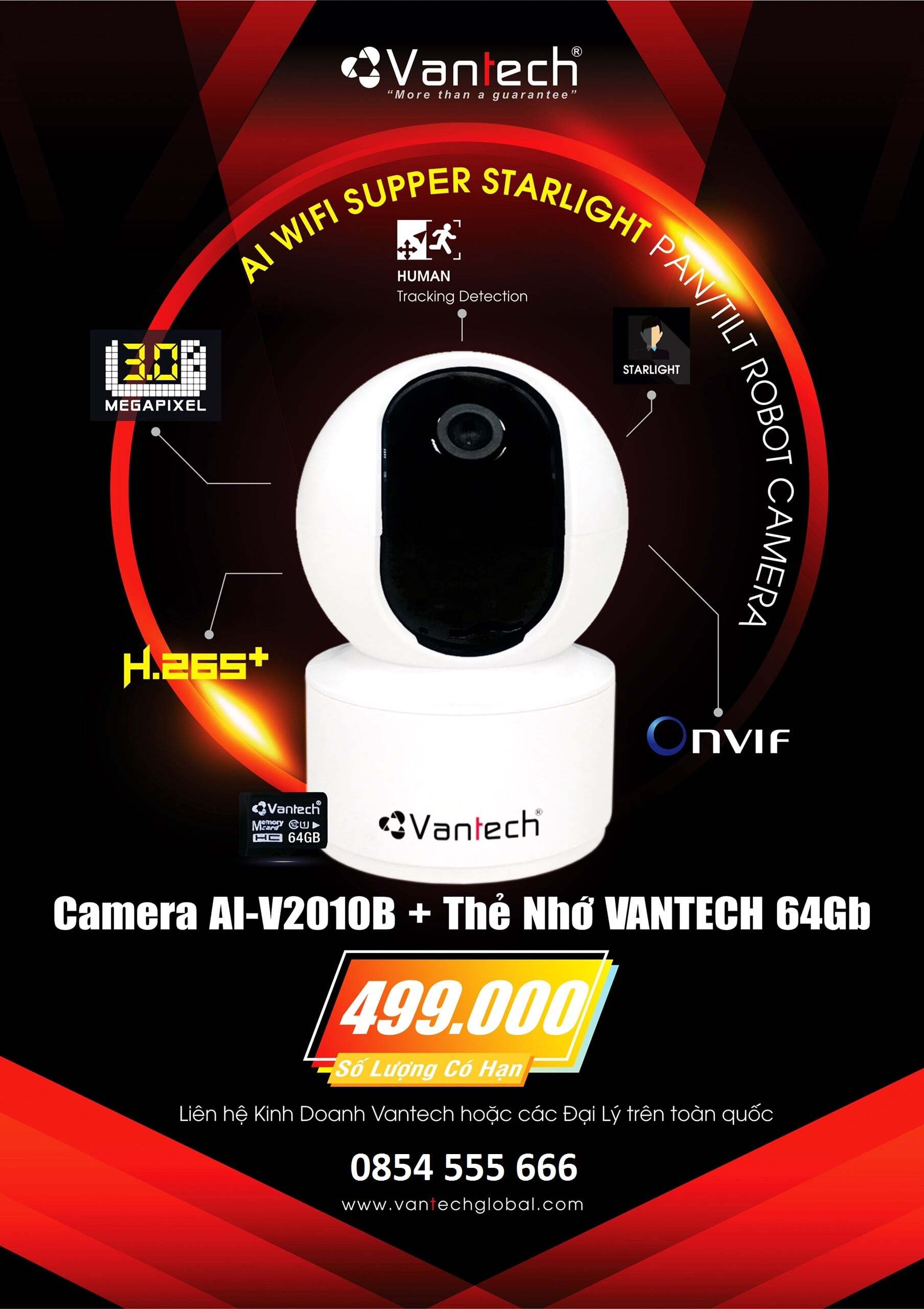 Camera AI wifi Vantech V2010B