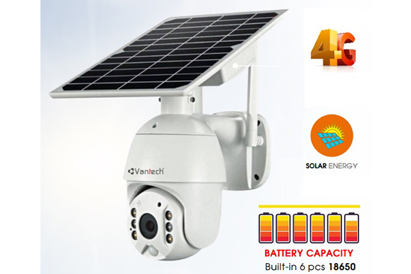 Camera IP 4G dùng pin năng lượng mặt trời 2.0 Megapixel VanTech VP-2506B-4G