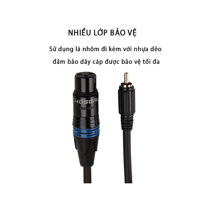 Cáp âm thanh XLR - RCA Choseal Q-388 (1m)