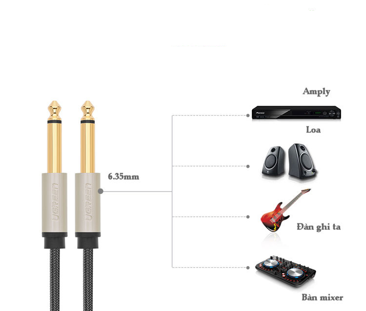 Cáp Audio 6.5mm 8M Ugreen 10641