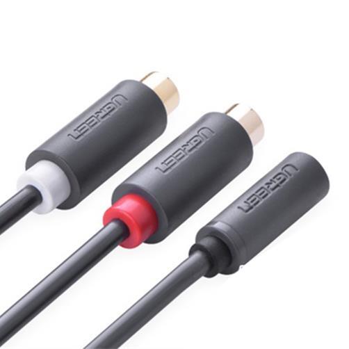 Cáp chuyển đổi Audio 3.5mm to 2 đầu RCA chính hãng Ugreen 10562