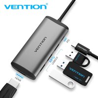 Cáp chuyển đổi Type-C sang HDMI 3 cổng USB 3.0  Type-C PD  Vention CNBHB