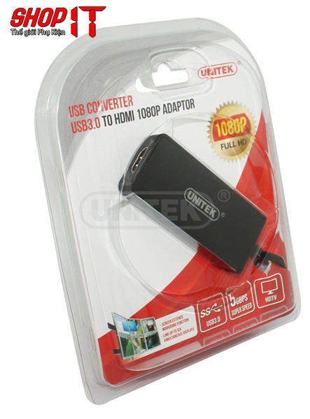 Cáp chuyển đổi USB sang HDMI chính hãng Unitek Y-3702
