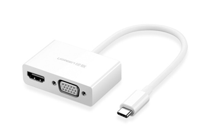 Cáp chuyển đổi USB type C to HDMI/VGA Ugreen 30843